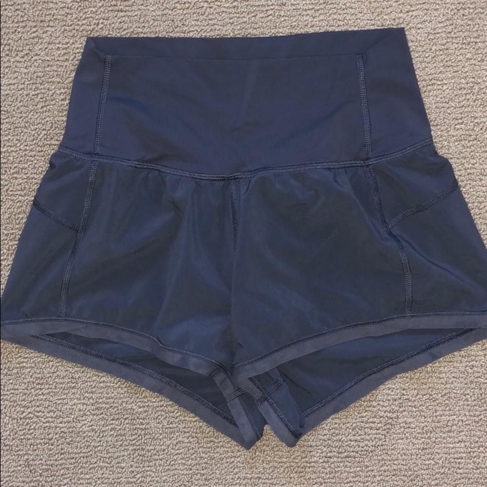 Grey Lululemon High Rise Short